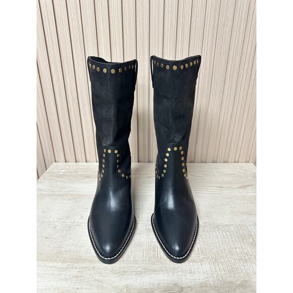 Coach Pheobe Leather Suede Bootie Sz 5 Brand New - Picture 3 of 13